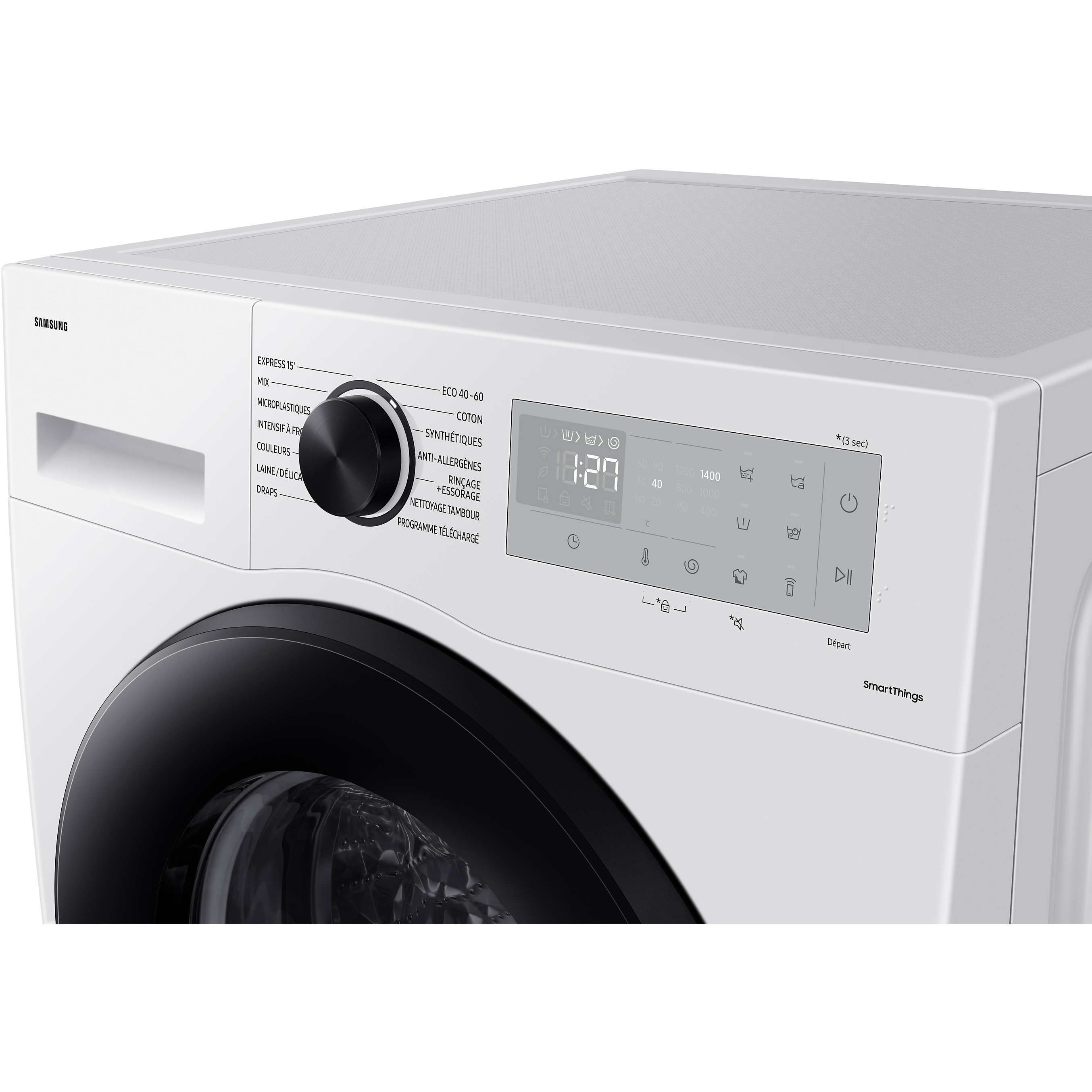 Lave-linge Hublot Samsung WW80CGC04DAH 8kg – Classe A, EcoBubble, Vapeur & WiFi | Boulanger — miniature 3